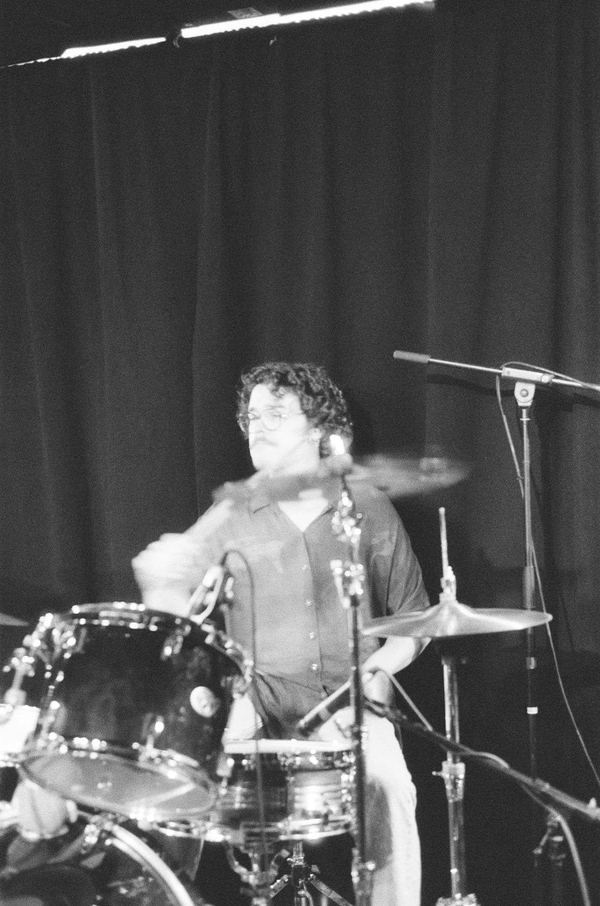 Drummer Performing Bw (Blox Arts Centre Calgary Black Pontiac Cas Jade Phreqed)