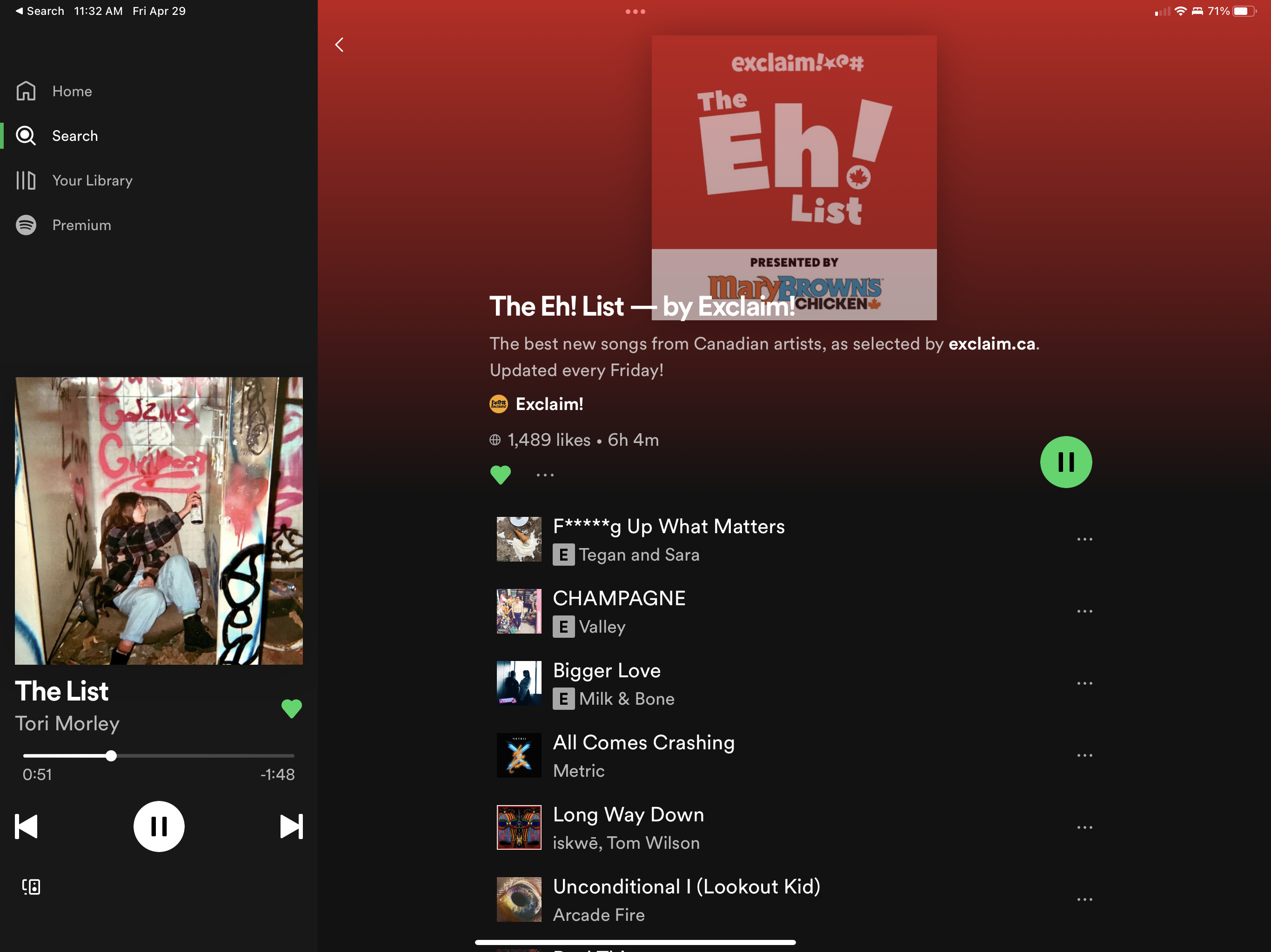 Check it out --> theList <-- featured on the Exclaim! EH list !